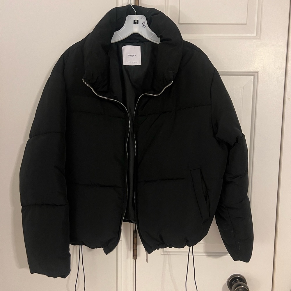 Mango Women's Black Puffer Coat